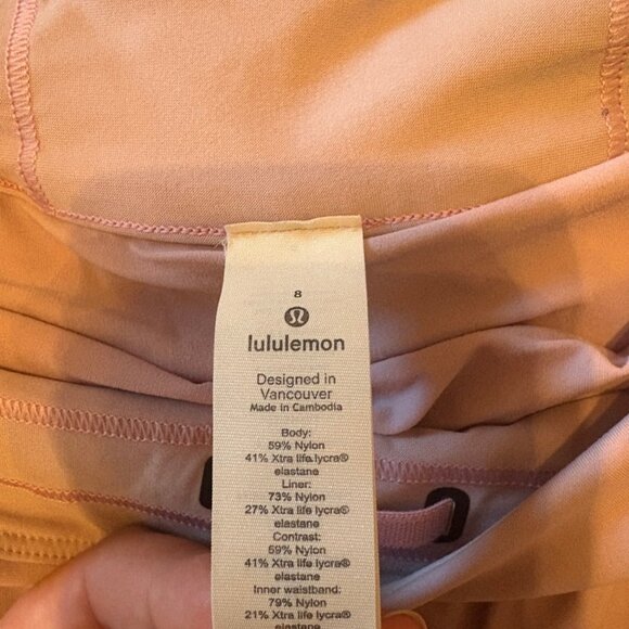 Lululemon Swift Running Shorts | Lined | Lavender | Size 8 | Nearly New - Picture 2 of 5